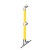 Ezyrail - End Stanchion w/ Base Fixing Plate - 30°-45° - Galvanised Or Yellow