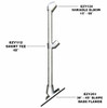 Ezyrail - End Stanchion w/ Base Fixing Plate - 45° - Galvanised Or Yellow