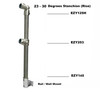 Ezyrail - End Stanchion (Rise) w/ Rail Mount Fixing Plate - 23°-30° - Galvanised Or Yellow