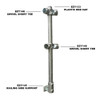 Ezyrail - Variable Horizontal Corner Stanchion w/ Rail Mount - Galvanised Or Yellow