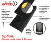 Stair Nosing - Anodised Black Aluminium  w/  50mm Carborundum Insert - Black -  55mm W x 3mm H