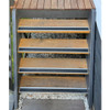 Stair Nosing - Anodised Black Aluminium 10MM Bullnose w/ 51mm Carborundum Insert - Black  - 10MM x 60.5MM