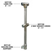 Ezyrail - Through Stanchion w/ Rail Mount 0°-11° - Galvanised Or Yellow