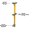 Ezyrail - Through Stanchion w/ Rail Mount 11°-30° -  Galvanised Or Yellow