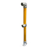 Ezyrail - End stanchion w/ Base Fixing Plate - Galvanised Or Yellow