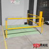 Ezyrail - End stanchion w/ Base Fixing Plate - Galvanised Or Yellow