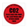 Fire Extinguisher Identification Sign - CO2 - PVC