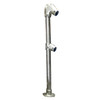 Ezyrail - End Stanchion (Fall) w/ Straight Angle Base Fixing Plate 23°-30° Fittings - Galvanised Or Yellow