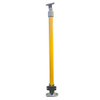 DDA Stanchion Straight Base Fixing Plate - w/Kick Panel Att. Bracket - Galvanised Or Yellow