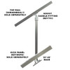 DDA Stanchion - Base Plate 30°-45° - w/Kick Panel Att. Bracket - Galvanised Or Yellow