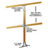 DDA Stanchion 0°-11° - w/Mid Rail - Galvanised or Yellow