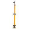 DDA Stanchion - Straight Base w/Mid Rail & Kick Panel Attachment - Galvanised Or Yellow