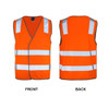 Hi-Vis Orange Reflective Safety Vest - Available in S, M, L, XL, 2XL, 3XL, 4XL