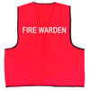 Red Fire Warden Safety Vest Non-Reflective