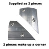 Aluminium Bunding 150mm Corner Piece - 2x Half Pieces
