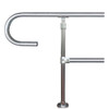 DDA Stanchion Even Base w/ Mid Rail End Post - Galvanised Or Yellow