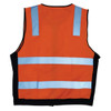 Hi Vis Orange Safety Vest w/ Elastic & Reflective