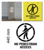 Line Marking Stencil - No Pedestrian Access - 2mm Thickness
