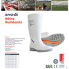 White Polyurethane Boot - Size 4 - 13