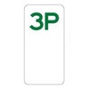 3P - 3 Hour Parking Restriction Sign - 225mm x 450mm - Aluminium (non reflective)
