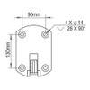 Base Plate Receiver - Padlock Type Removable Surface Mount Bollard