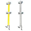 Ezyrail Variable Corner Stanchion - w/ Base Fixing Plate 30 - 45° - Galvanised Or Yellow