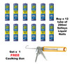 Box of Selleys Liquid Nails Instant Hold Adhesive 290ml Cartridge with BONUS Caulking Gun