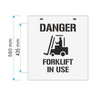 Line Marking Stencil - Danger Forklift In Use - Aluminium - (Click & Collect Only - No Delivery)