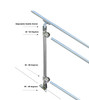 End Stanchion with Angle Base Plate - Fall - Galvanised Or Yellow