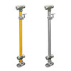 Through Stanchion with Straight Angle Base Plate - Offset - Galvanised Or Yellow