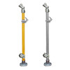 End Stanchion with Straight Base Plate 37° - Offset - Rise - Galvanised Or Yellow