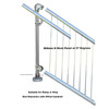 End Stanchion with Straight Base Plate 37° - Offset - Fall - Galvanised Or Yellow