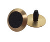 Tactile Indicator Single Studs - TGSI Brass with Black Carborundum Insert