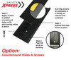 Black Anodised Aluminium Stair Nosing w/ Black OR Yellow Super Anti Slip Insert 75mmx10mm - Per Metre