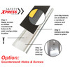 Anodised Aluminium Stair Nosing w/ Black OR Silver Aluminium Anti Slip Insert 75mmx10mm - Per Metre