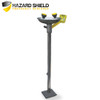 HAZARD SHIELD - Stainless Steel Eye / Face Wash - Hand & Foot Operated Pedestal