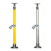 Ezyrail - Landing End Stanchion With Top & Mid Rail - Yellow or Galvanised
