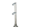Ezyrail - End Double Landing Stanchion With Top & Mid Rail - Yellow or Galvanised