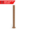Solar Battery / EV Charger Protection Bollard - Surface Mount 76mm - Residential & Commercial Use - Timber Look