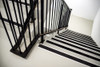 Aluminium Stair Nosing - Carborundum Super Anti Slip Insert - Yellow OR Black - 75mmx10mm - Sold Per Metre