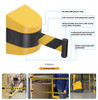 Wall Mounted Retractable Safety Barrier - 9 Metre