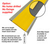 Aluminium Stair Nosing w/ Rubber Insert 75mmx30mm - Yellow OR Black OR Grey - Per Metre