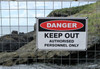 Danger Sign "KEEP OUT AUTHORISED PERSONNEL ONLY" (225mm x 300mm OR 450mm x 600mm) - Metal