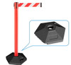 Bollard Retractable Belt Queue Bollard 3 Metres w/ Rubber Base