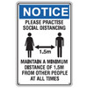 Social Distancing sign - Corflute - 450mm x 600mm