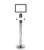 A3 Sign Holder for Retractable Belt Queue Bollard - Landscape - Black