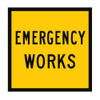 Emergency Works Sign - 2 Sizes - Corflute