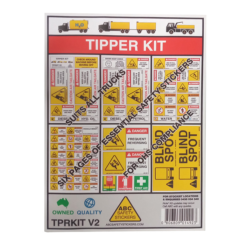 Tipper Kit Safety Sticker Set Safety Xpress