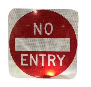 ENTRY Sign - Aluminium Class 1 Reflective - 450mm x 600mm - Safety Xpress