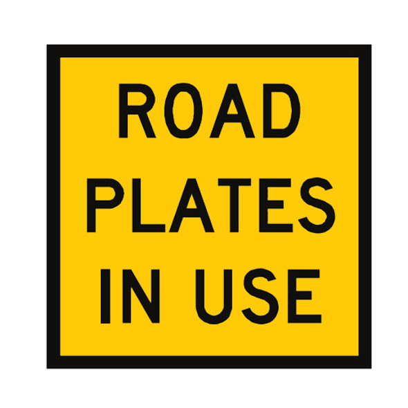 Road Plate In Use - (600mmx600mm) - Corflute